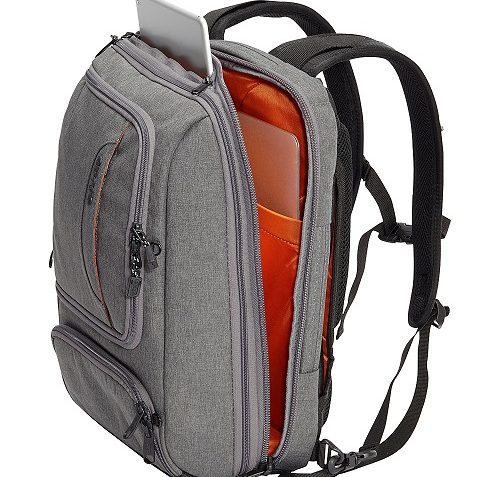 eBags Slim Laptop Backpack Grey Open